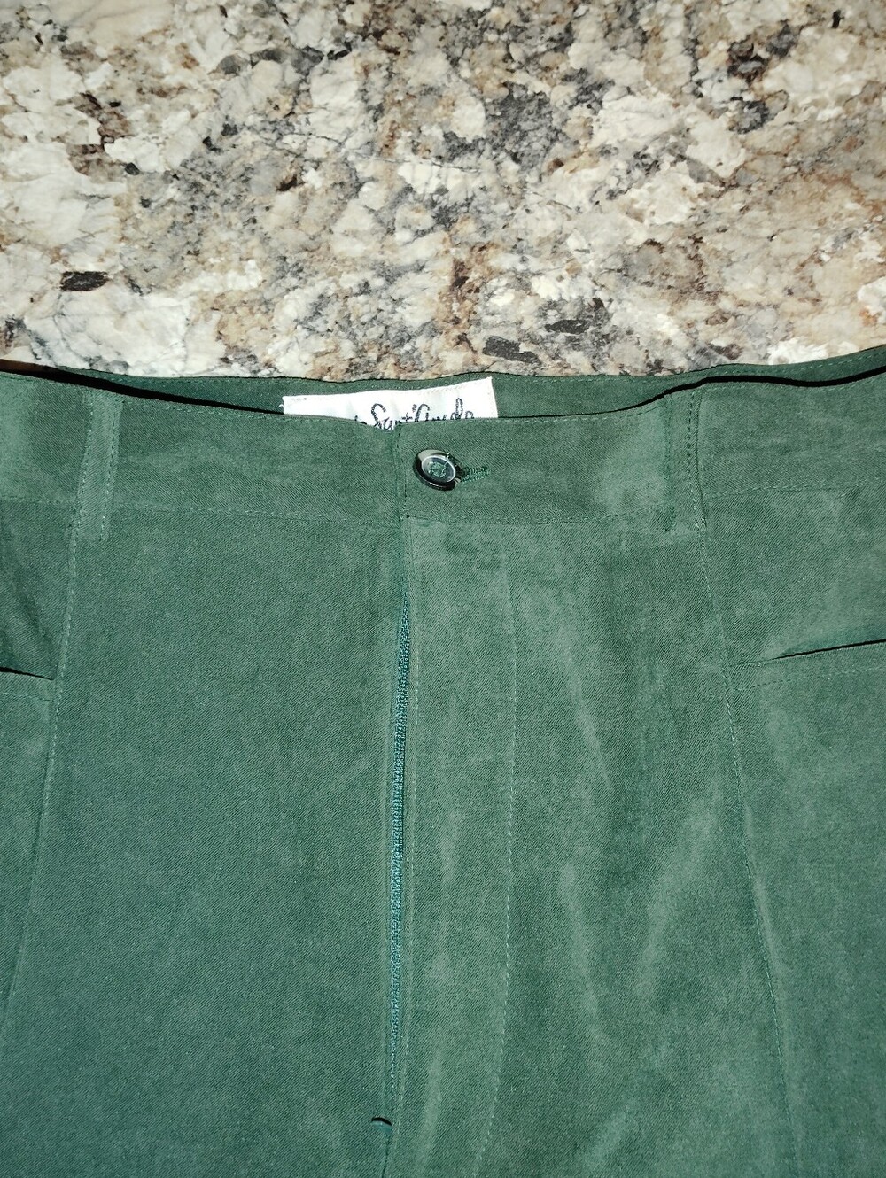 Nwt 12 Corduroy Wide-Leg Pants in Forest Green by Stretch Women's - Picture 6 of 7